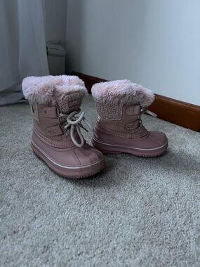 London Fog 3M Thinsulate Pink Faux Fur Winter Boot | Girls Sz. 7